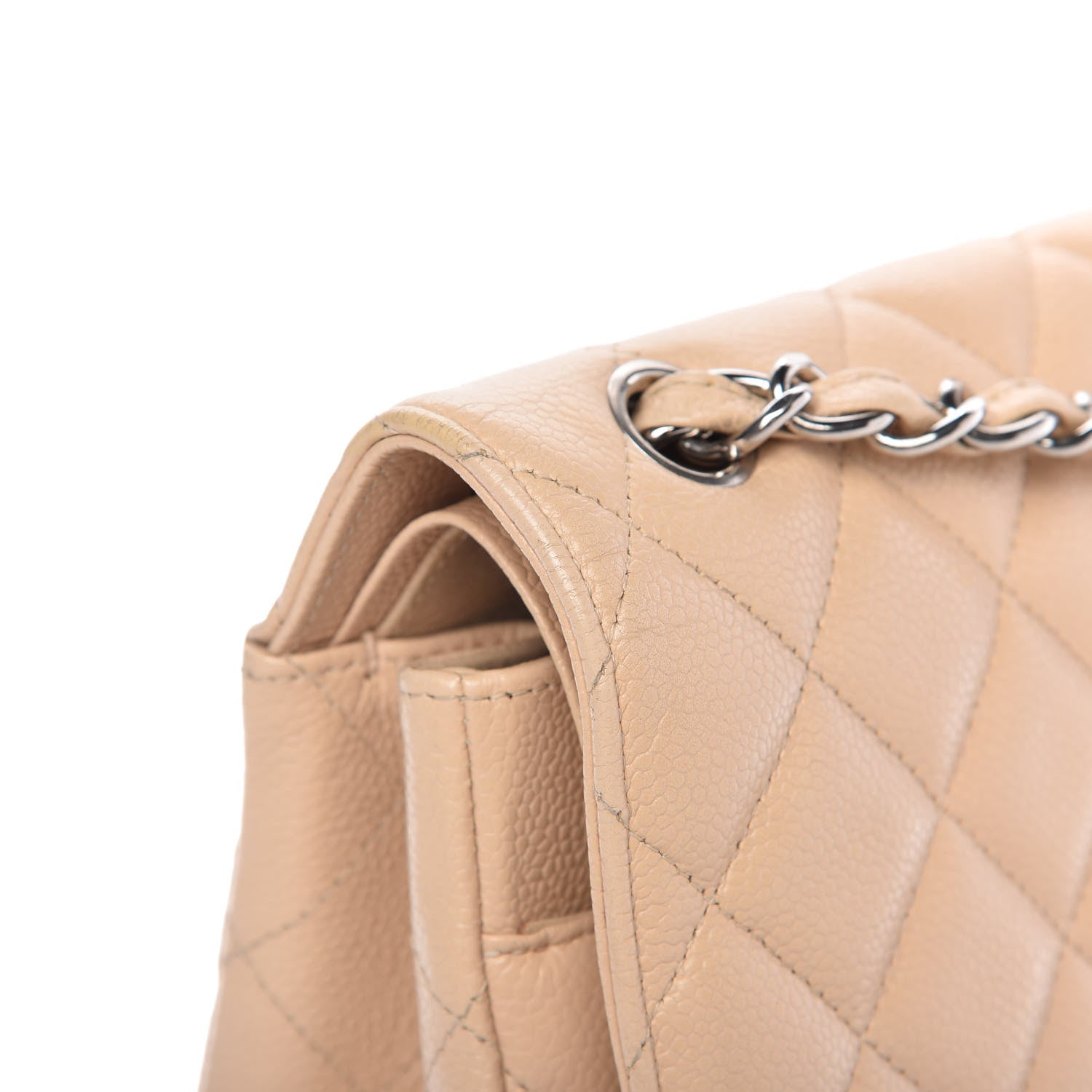 Chanel Caviar Quilted Jumbo Double Flap Beige Clair 13 of 14