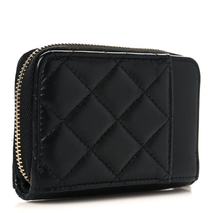 Chanel Caviar Quilted Zip Card Holder Black 3 of 8