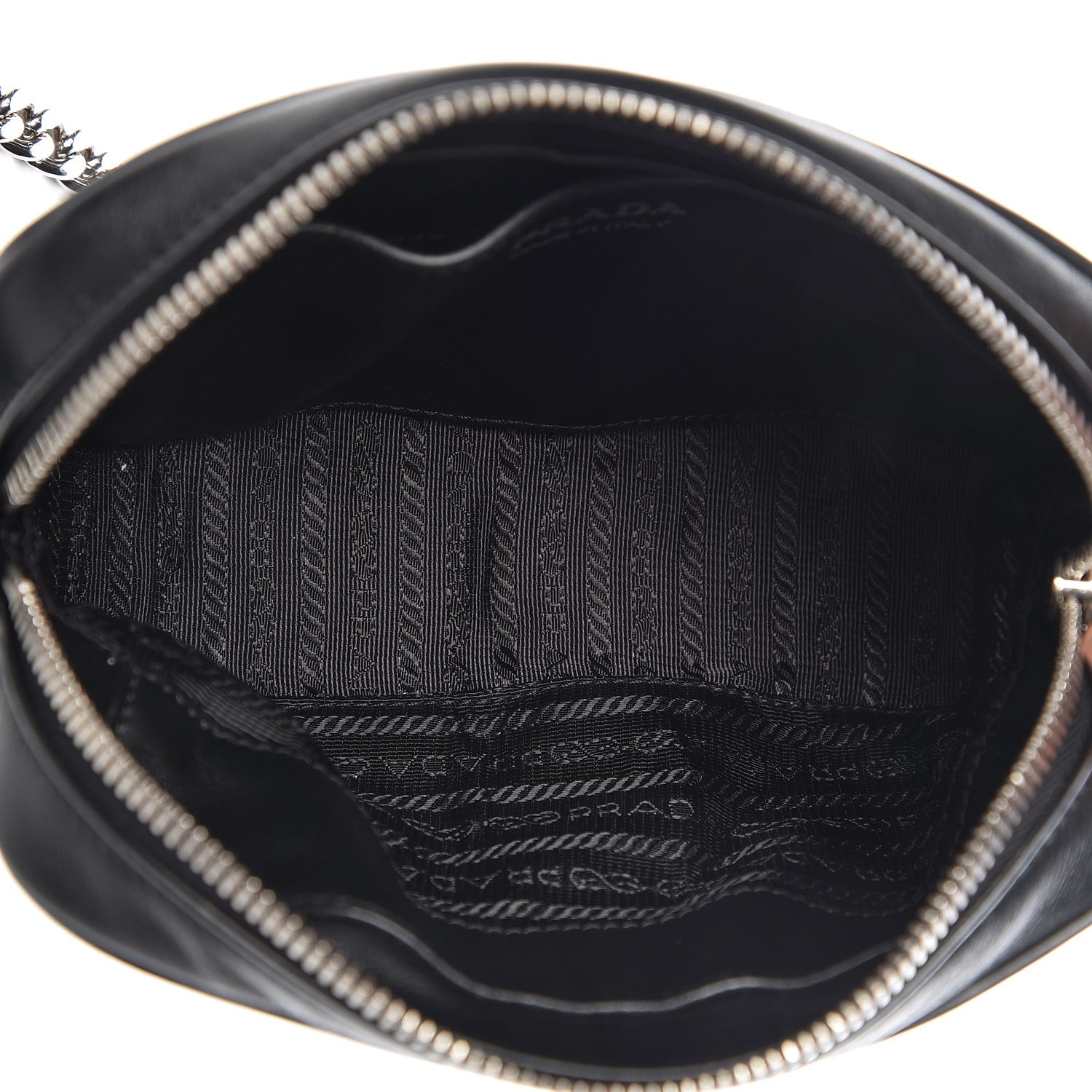 Prada Soft Calfskin Diagramme Crossbody Bag Black 6 of 11