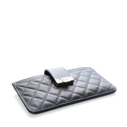 Chanel Caviar Quilted CC Strap Pouch Black 4 of 12