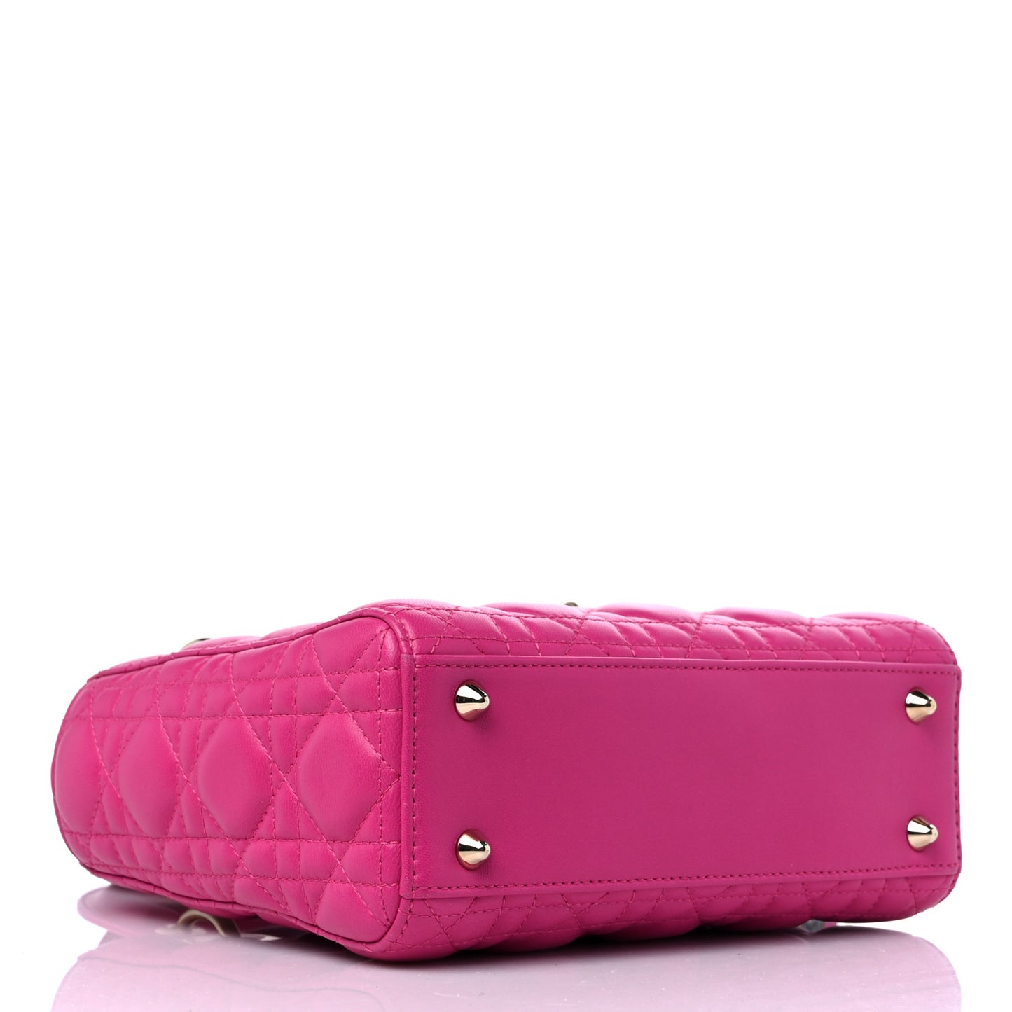 Lambskin Cannage Small Lucky Badges My Lady Dior Magenta