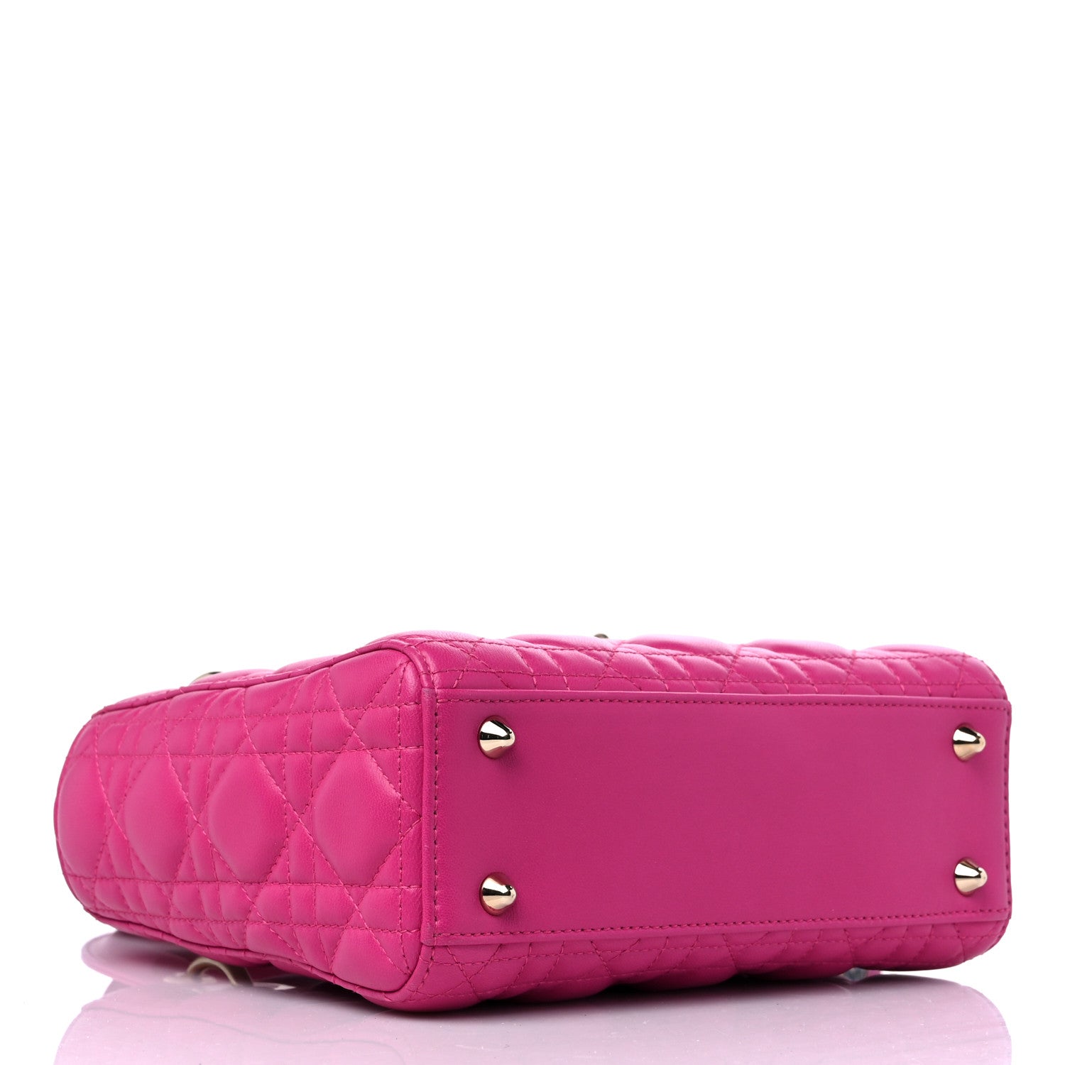 Christian Dior Lambskin Cannage Small Lucky Badges My Lady Dior Magenta 4 of 9
