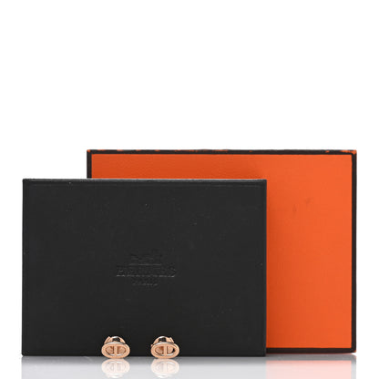 Hermes 18K Rose Gold TPM Farandole Stud Earrings 5 of 5