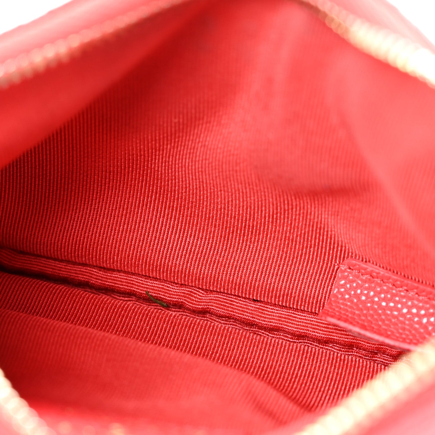 Chanel Caviar Quilted Small Cosmetic Case Red 5 of 12