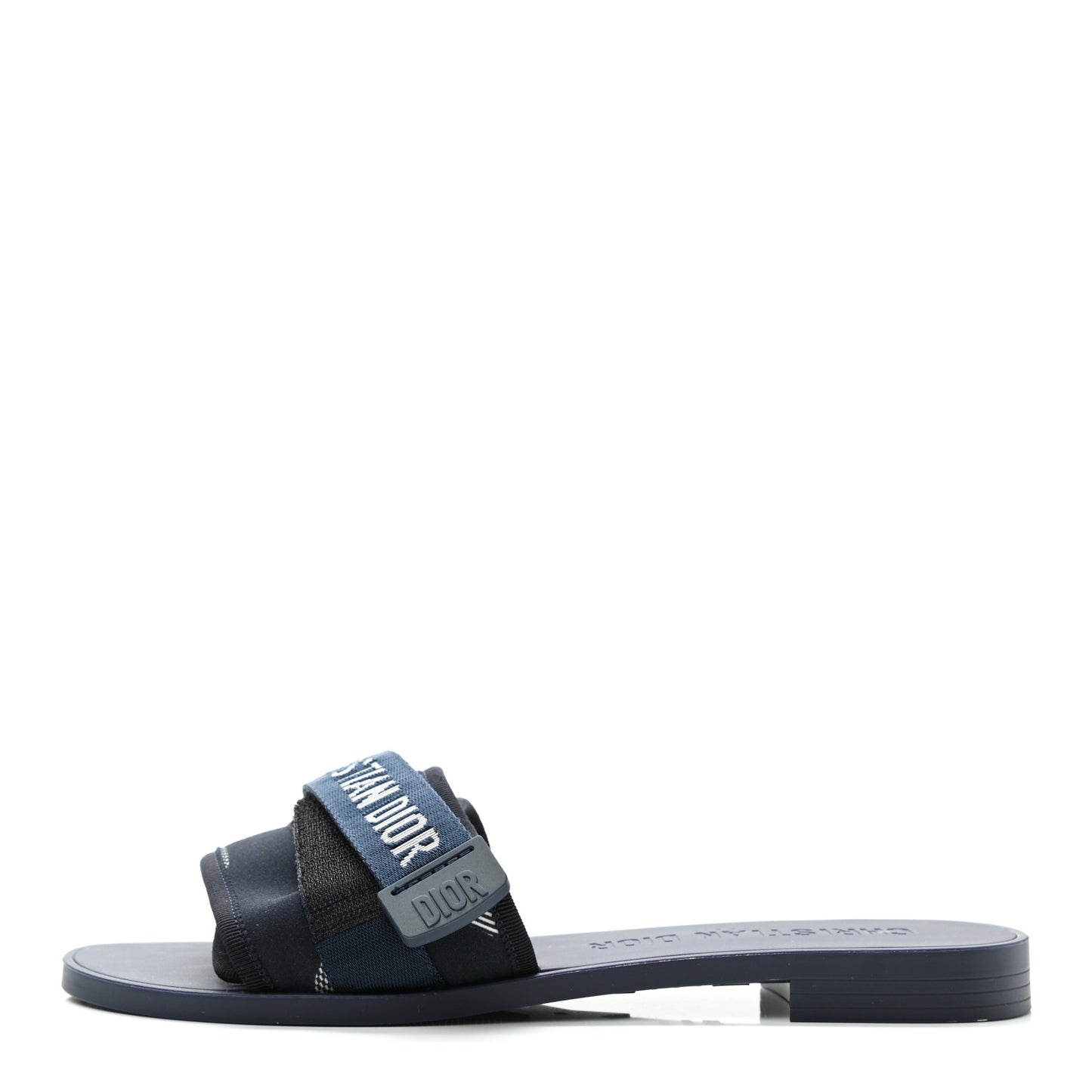 Technical Stretch Fabric Camouflage Dio(r)evolution Slide Sandals 38 Deep Blue