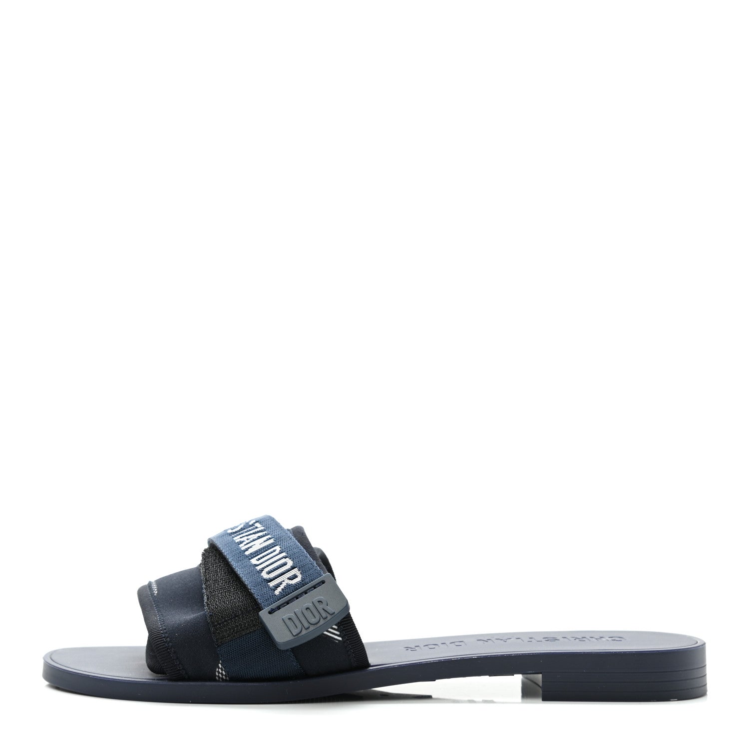 Christian Dior Technical Stretch Fabric Camouflage Dio(r)evolution Slide Sandals 38 Deep Blue 1 of 7