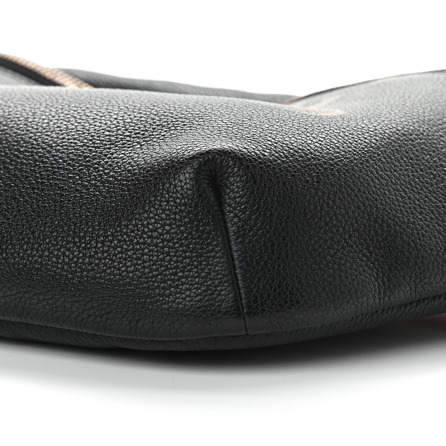 Grained Calfskin Logo Belt Bag Black