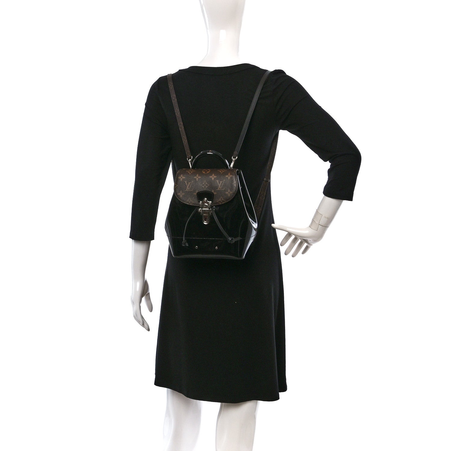 Louis Vuitton Patent Monogram Hot Springs Backpack Black 2 of 8