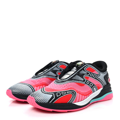 Gucci Fabric Womens Ultrapace R Mid Top Sneakers 39.5 Pink Bright Red 3 of 9