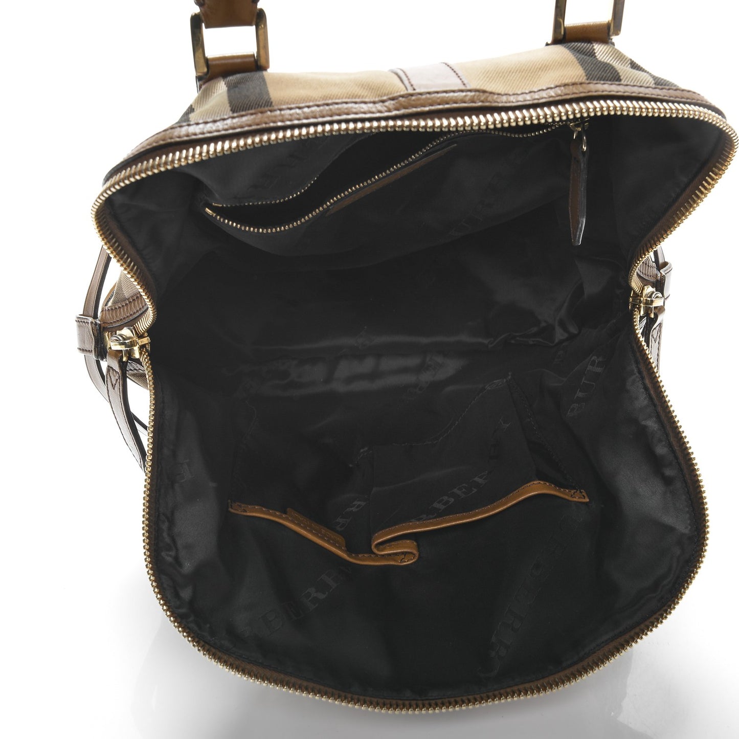 Bridle Calfskin House Check Owl Medium Orchard Bowling Bag Brown Ochre