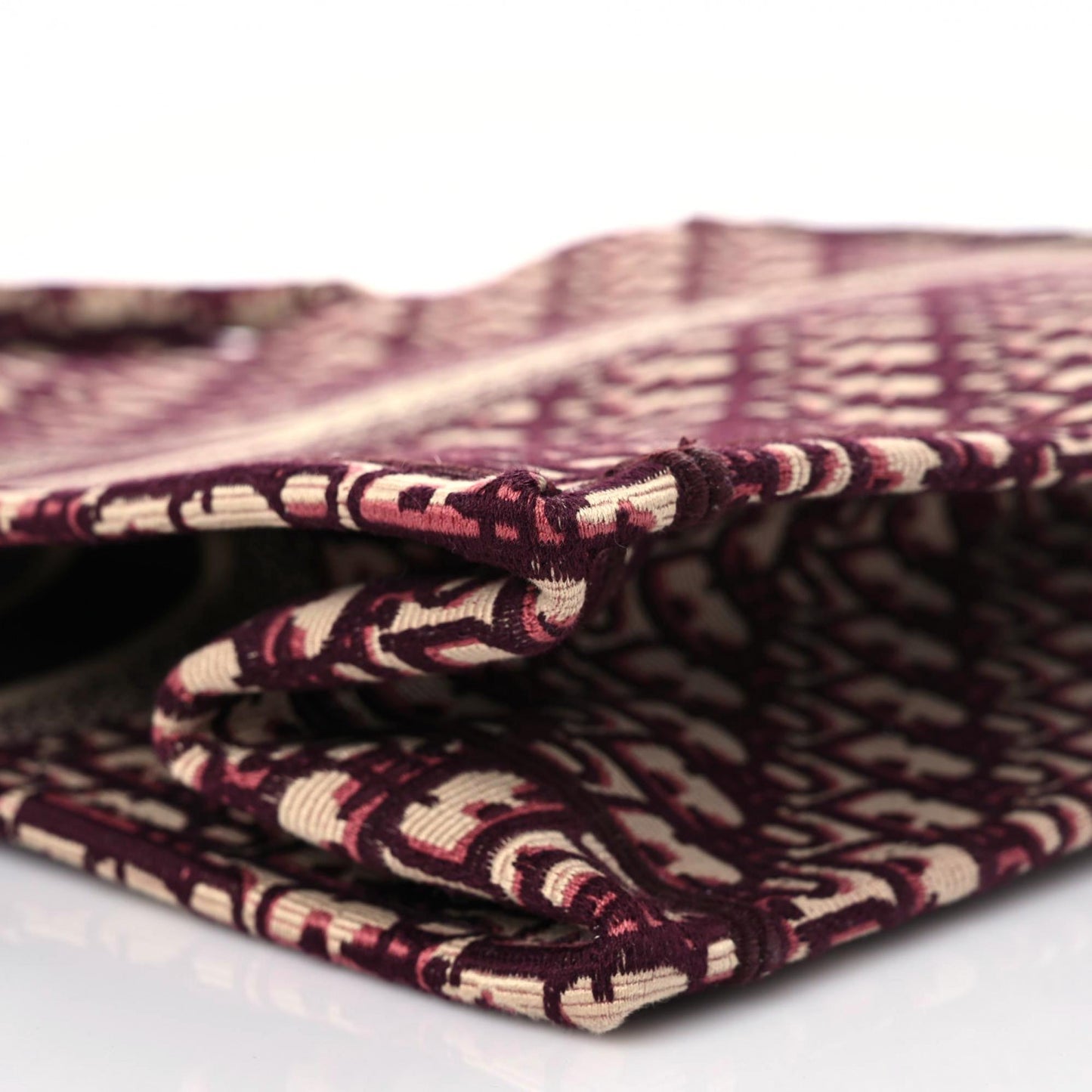 Oblique Large Book Tote Burgundy Multicolor