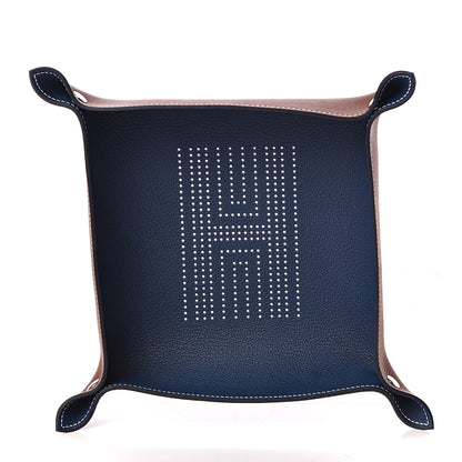 Hermes Taurillon Clemence Mises et Relances H'Dot Change Tray Bleu Regate Ebene 4 of 8