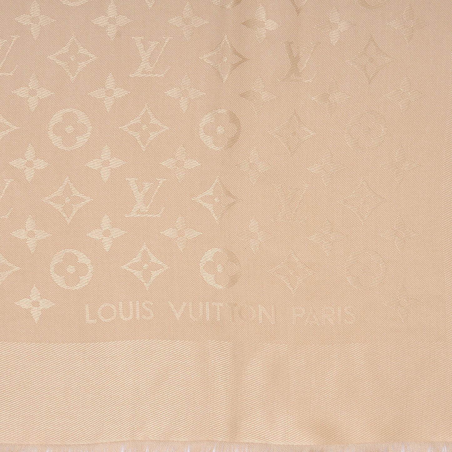 Silk Wool Monogram Shawl