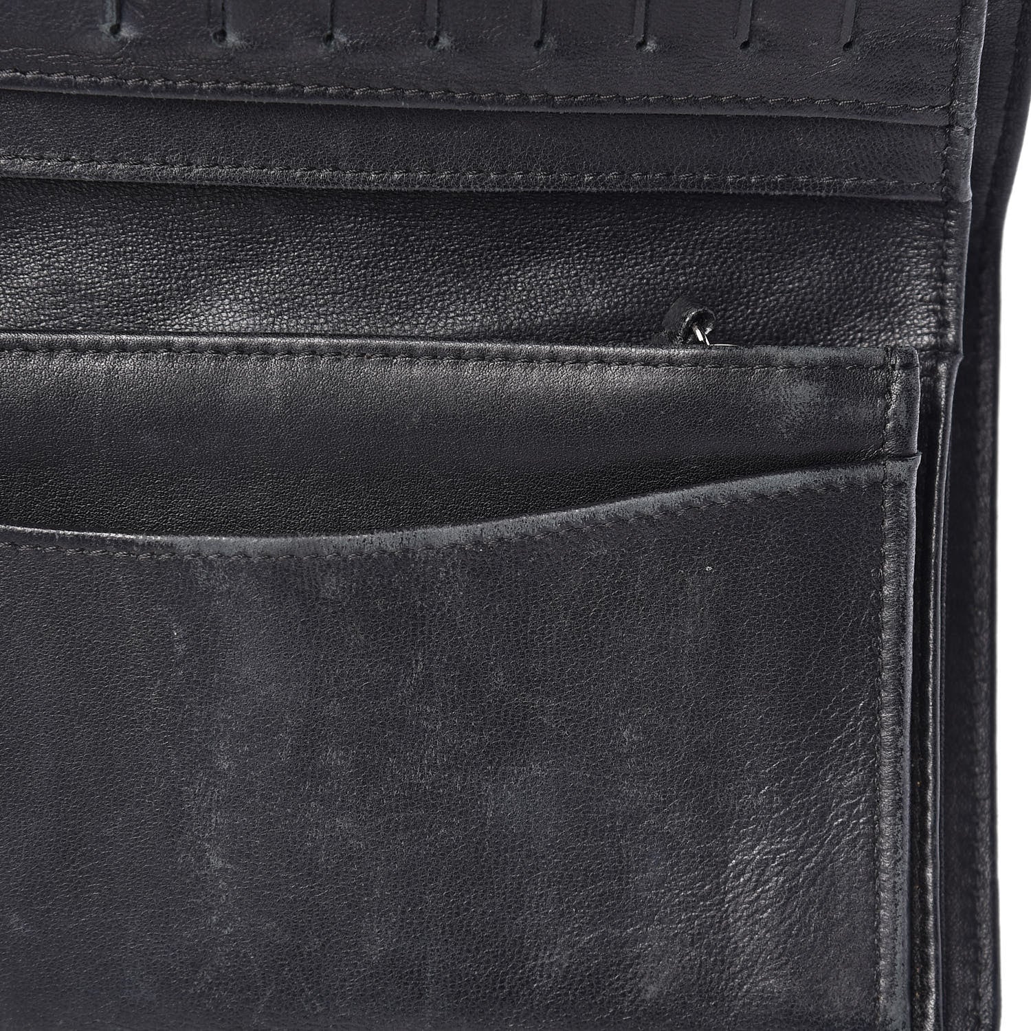 Chanel Lambskin Quilted Yen Wallet Black 9 of 17