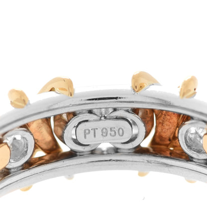 Tiffany 18K Yellow Gold Platinum Diamond Schlumberger Sixteen Stone Ring 50 5.25 5 of 6