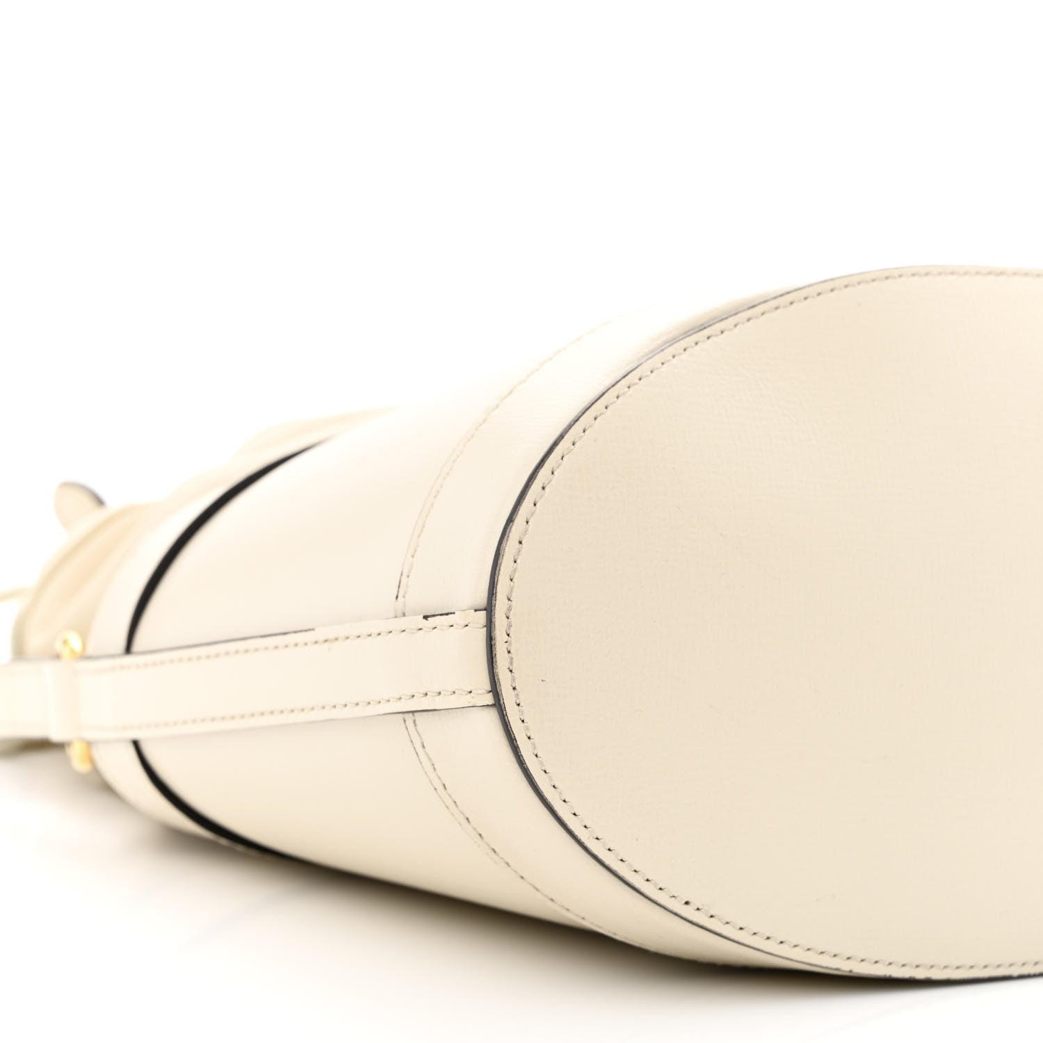 Gucci Azalea Sakai Calfskin Horsebit 1955 Drawstring Bucket Bag Mystic White 8 of 10