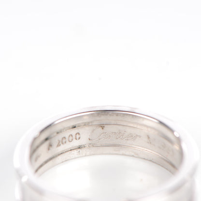 Cartier 18K White Gold 7mm C De Ring 57 8 3 of 5