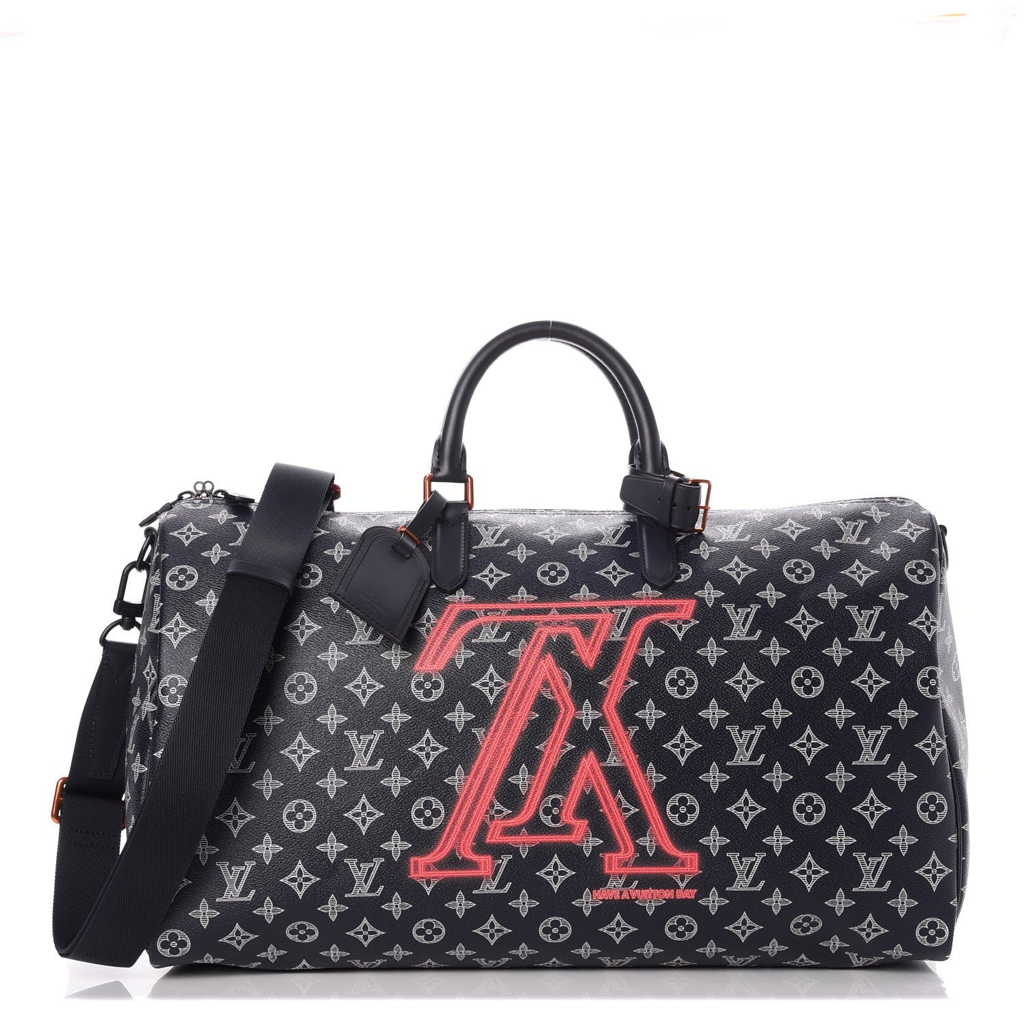Louis Vuitton Monogram Upside Down Keepall Bandouliere 50 Ink 10 of 16
