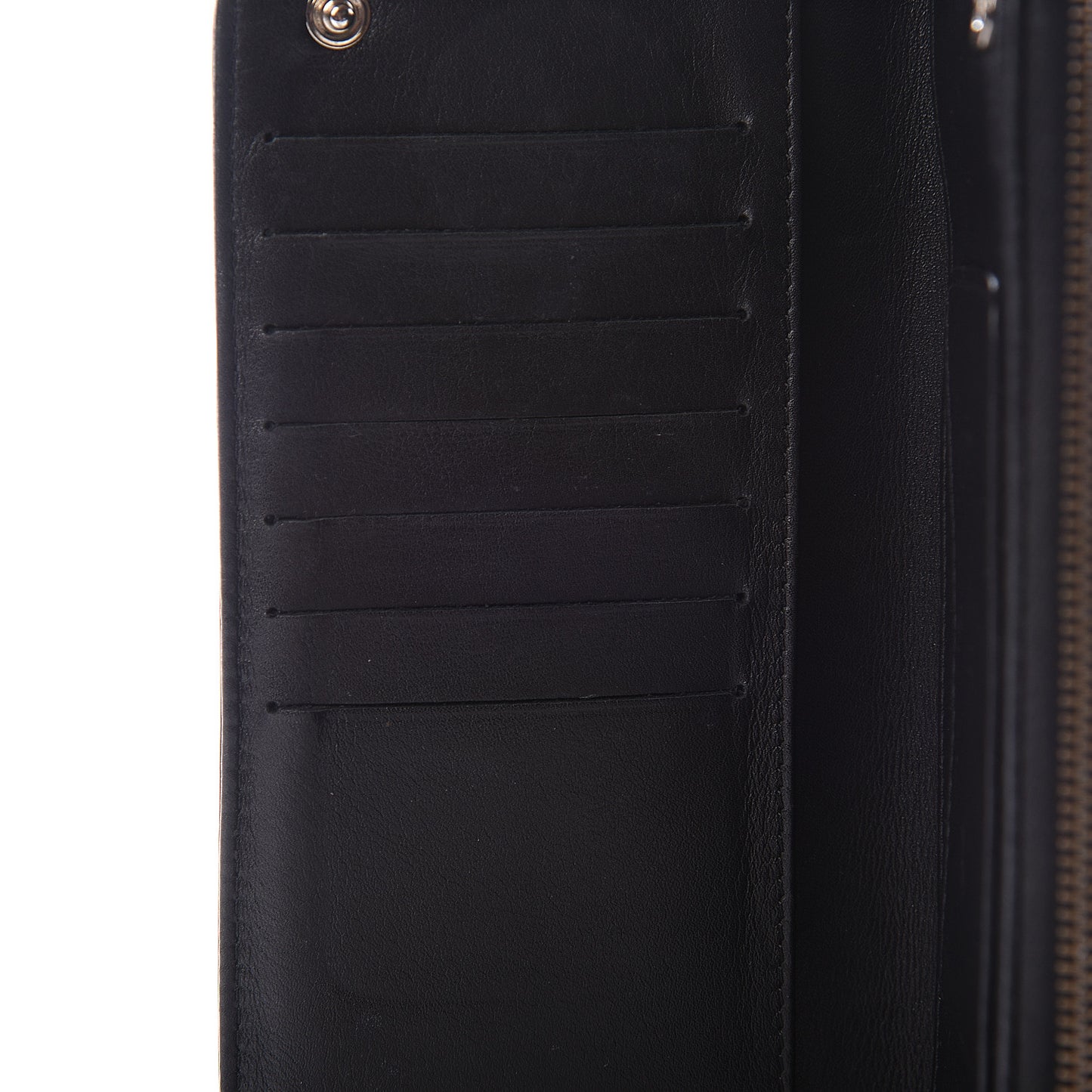 Lambskin Embossed Logo Wallet Black