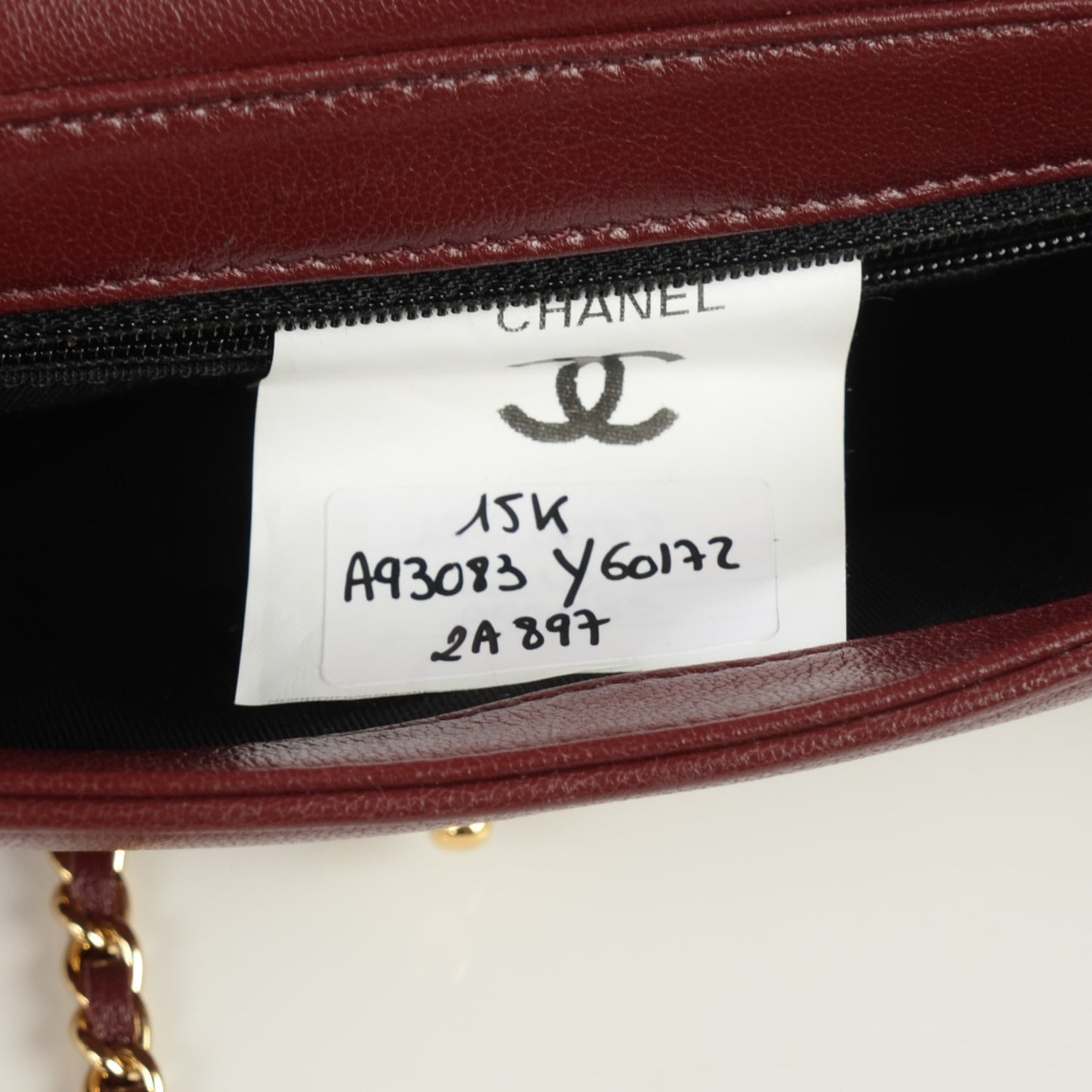 Sheepskin Quilted Small Mademoiselle Vintage Flap Dark Red