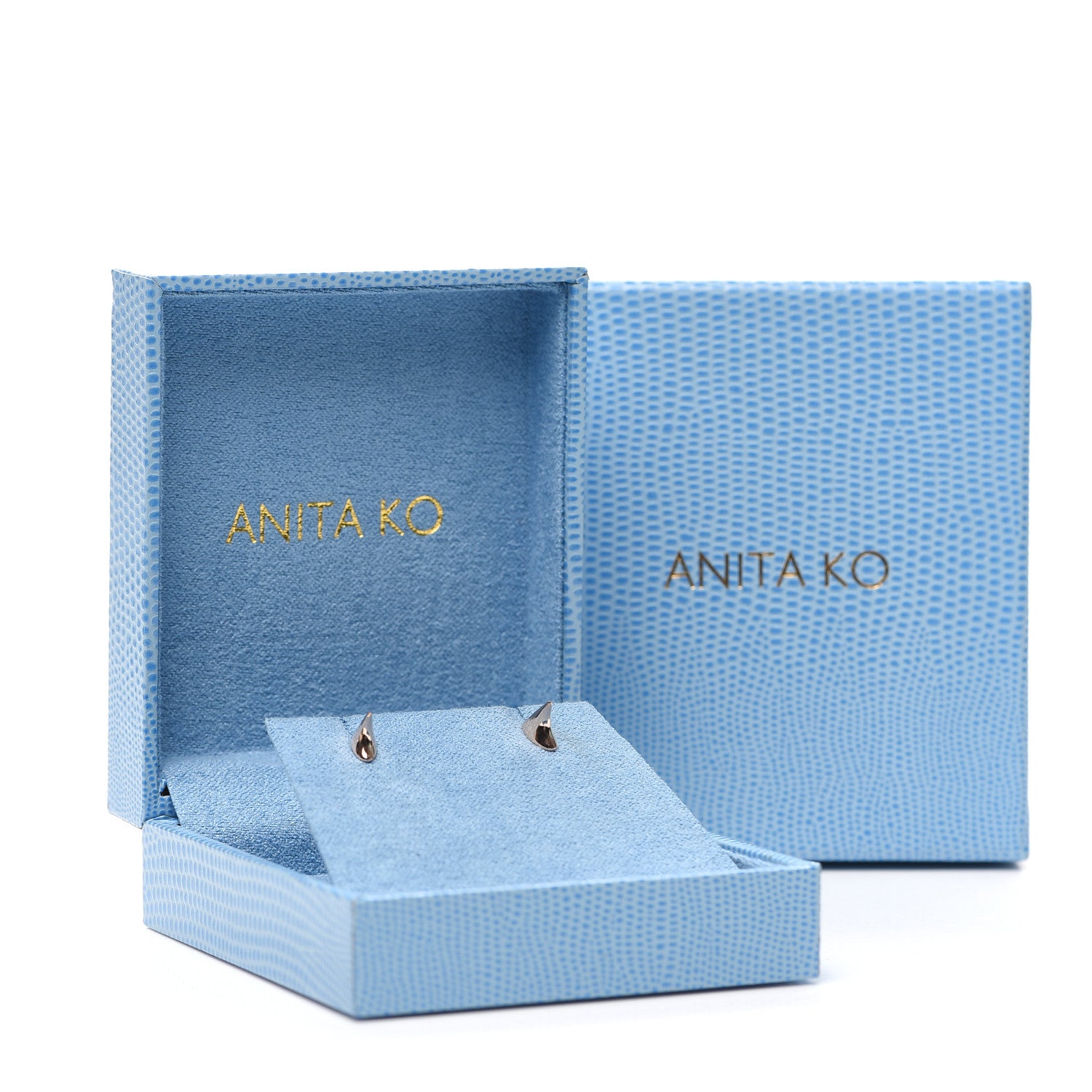 Anita Ko 14K Rose Gold Thorn Stud Earrings 5 of 5