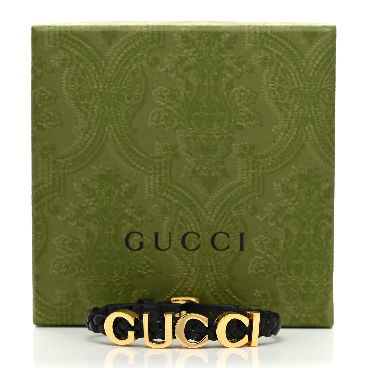 Gucci Calfskin Logo Bracelet Black 6 of 6
