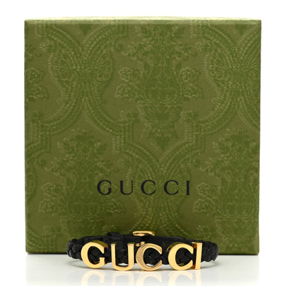Gucci Calfskin Logo Bracelet Black 6 of 6
