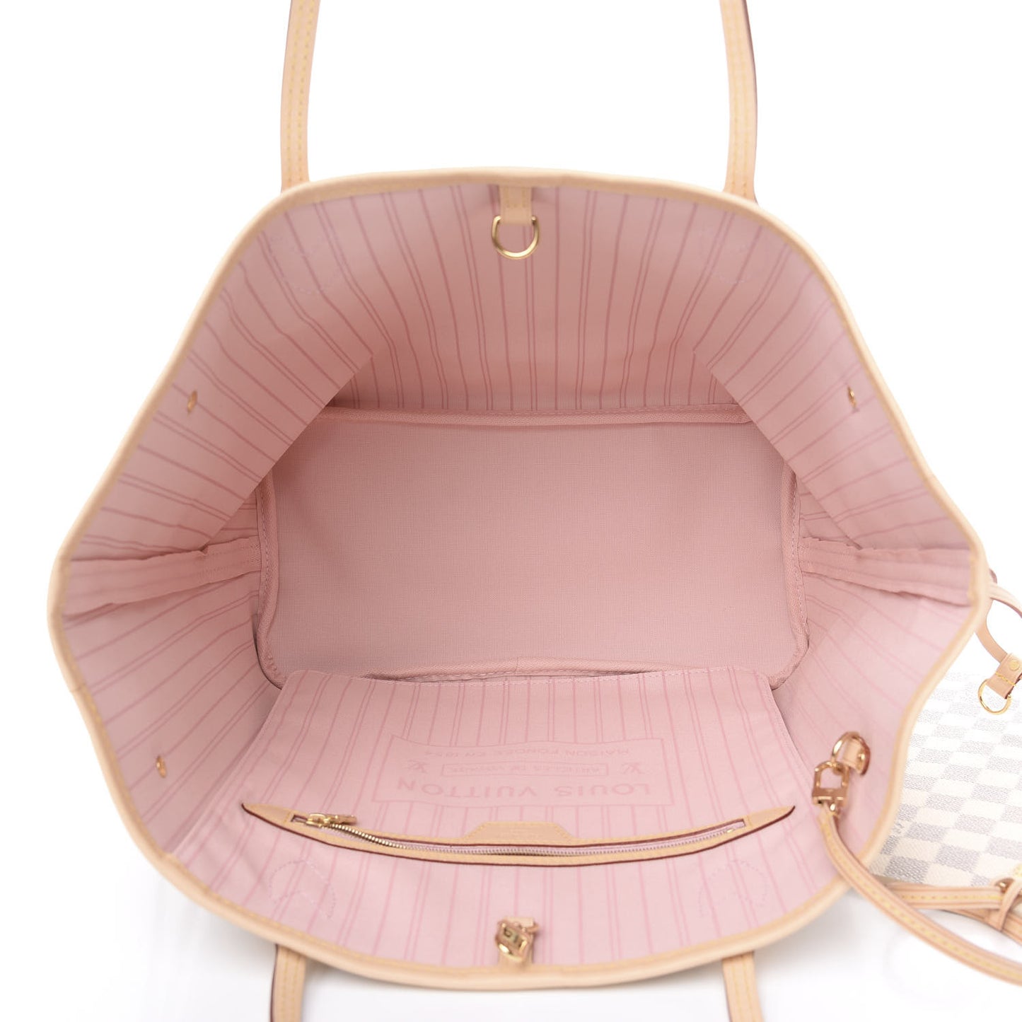 Damier Azur Neo Neverfull MM Rose Ballerine