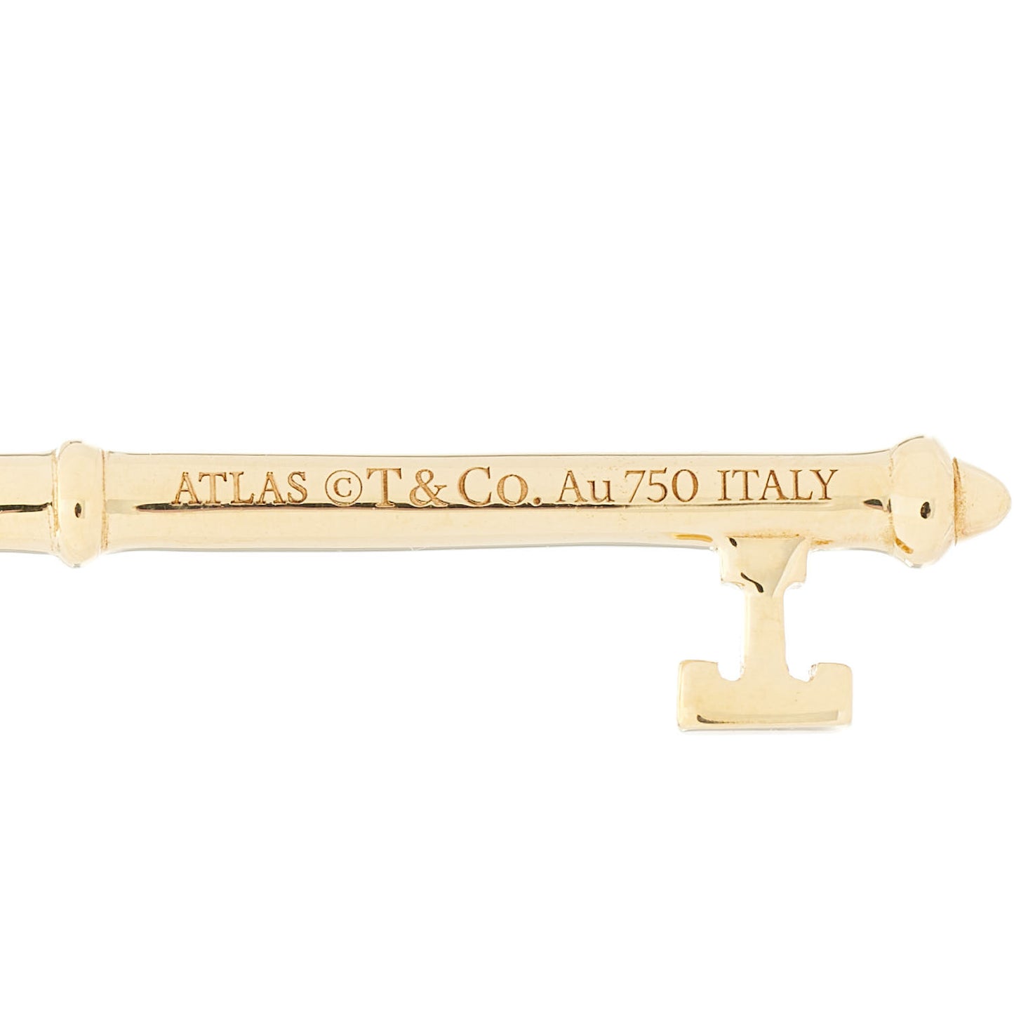 18K Yellow Gold Diamond Atlas Key Pendant