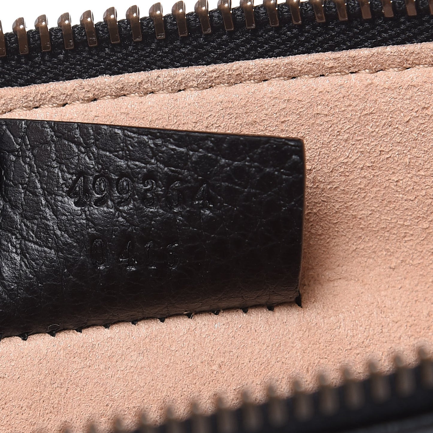 Pebbled Calfskin Butterfly Zip Pouch Black