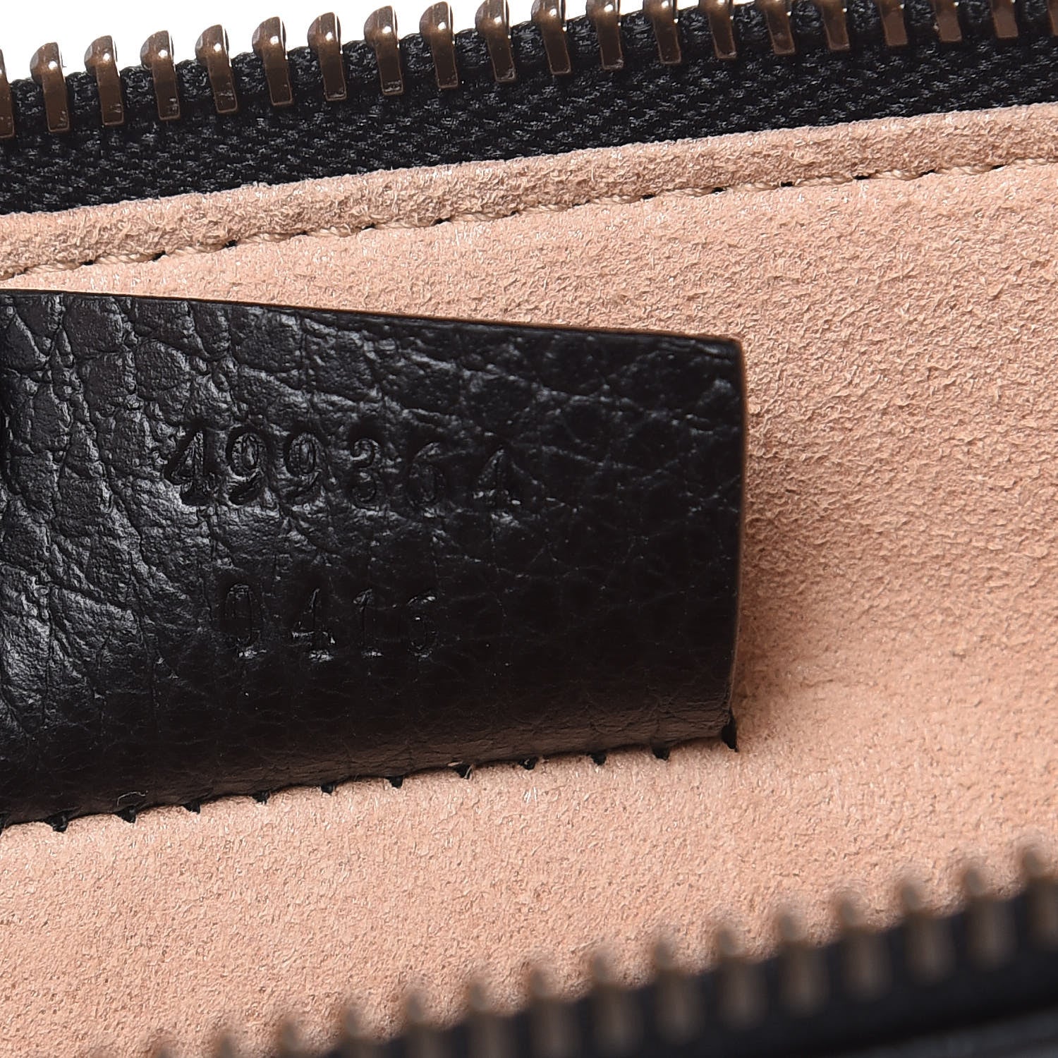 Gucci Pebbled Calfskin Butterfly Zip Pouch Black 7 of 7