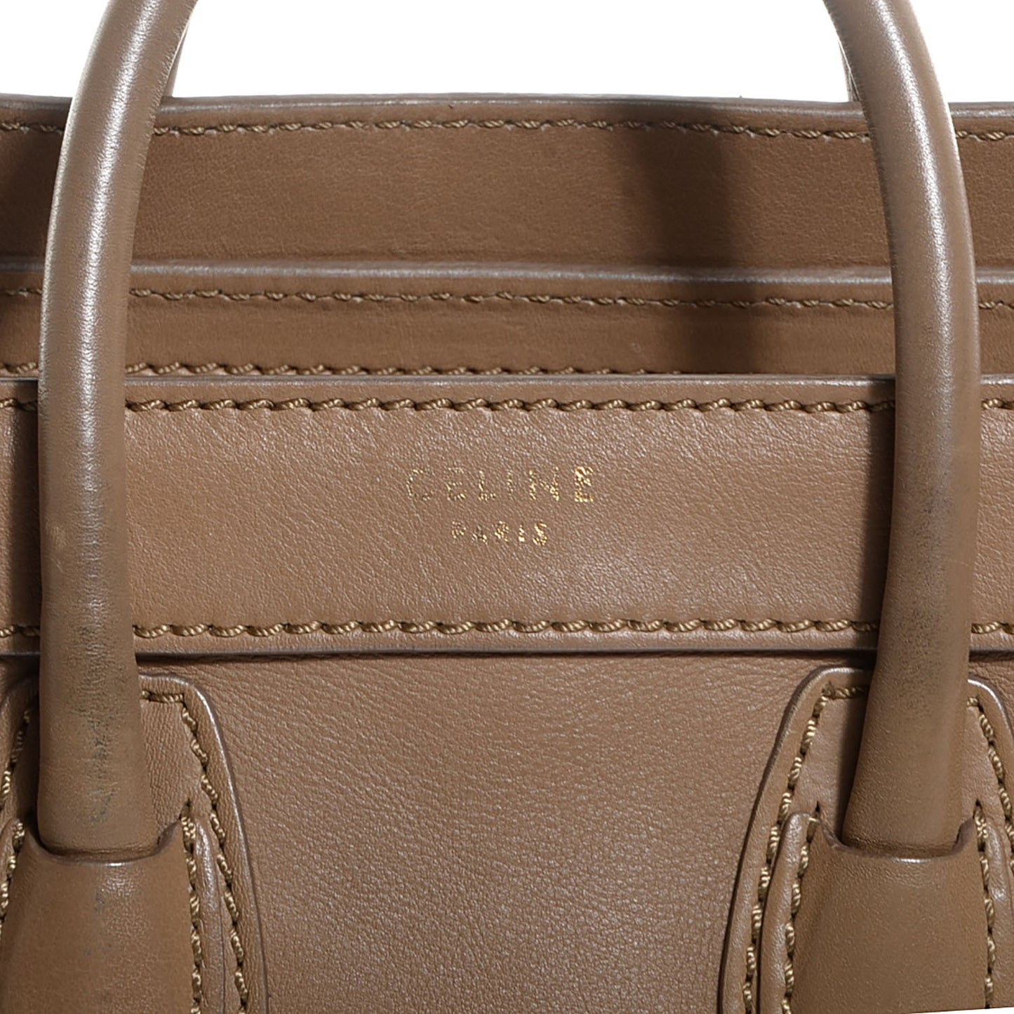 Smooth Calfskin Nano Luggage Camel