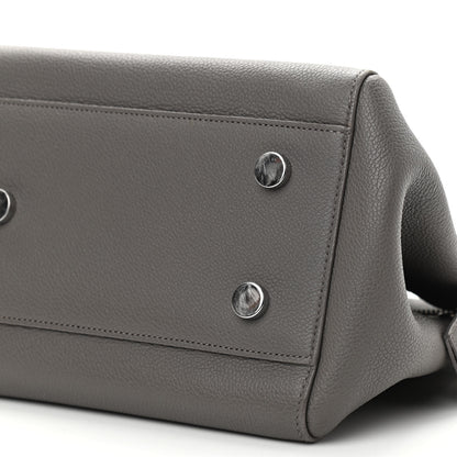 Saint Laurent Grained Calfskin Small Cabas Rive Gauche Fog 10 of 16