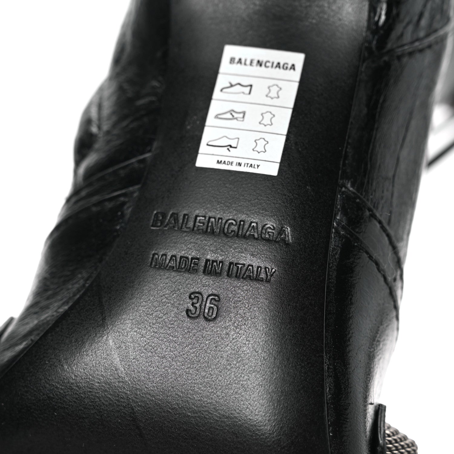 Balenciaga Agneau Arena Cagole 90mm Ankle Boots 36 Black 9 of 9