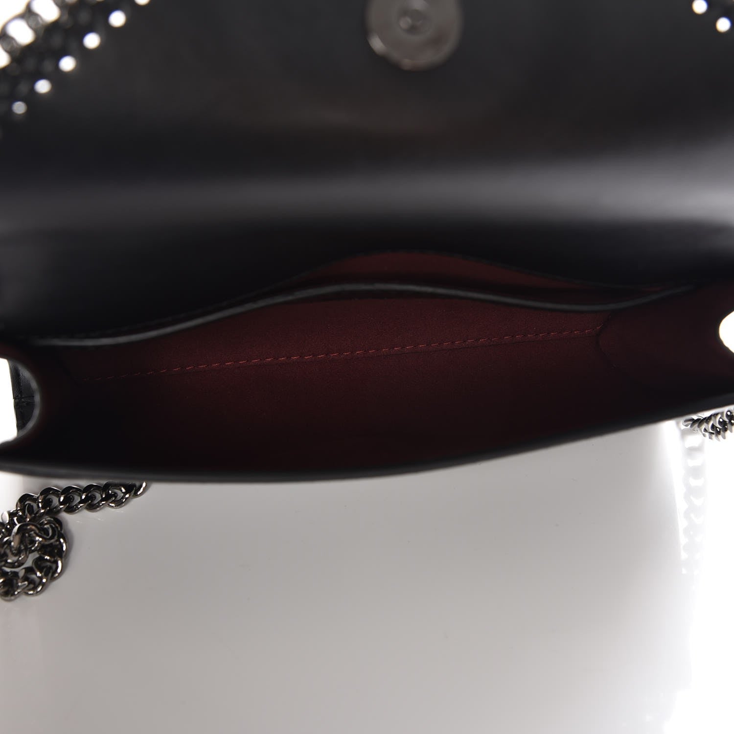Stella McCartney Eco Alter Nappa Falabella Clutch with Chain Bag Black 5 of 7