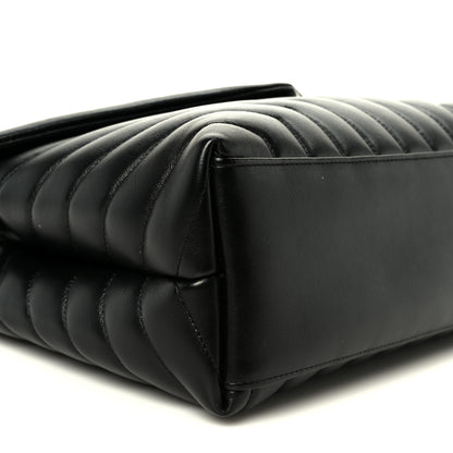Saint Laurent Calfskin Y Quilted Monogram Medium Loulou Chain Satchel Black 18 of 21