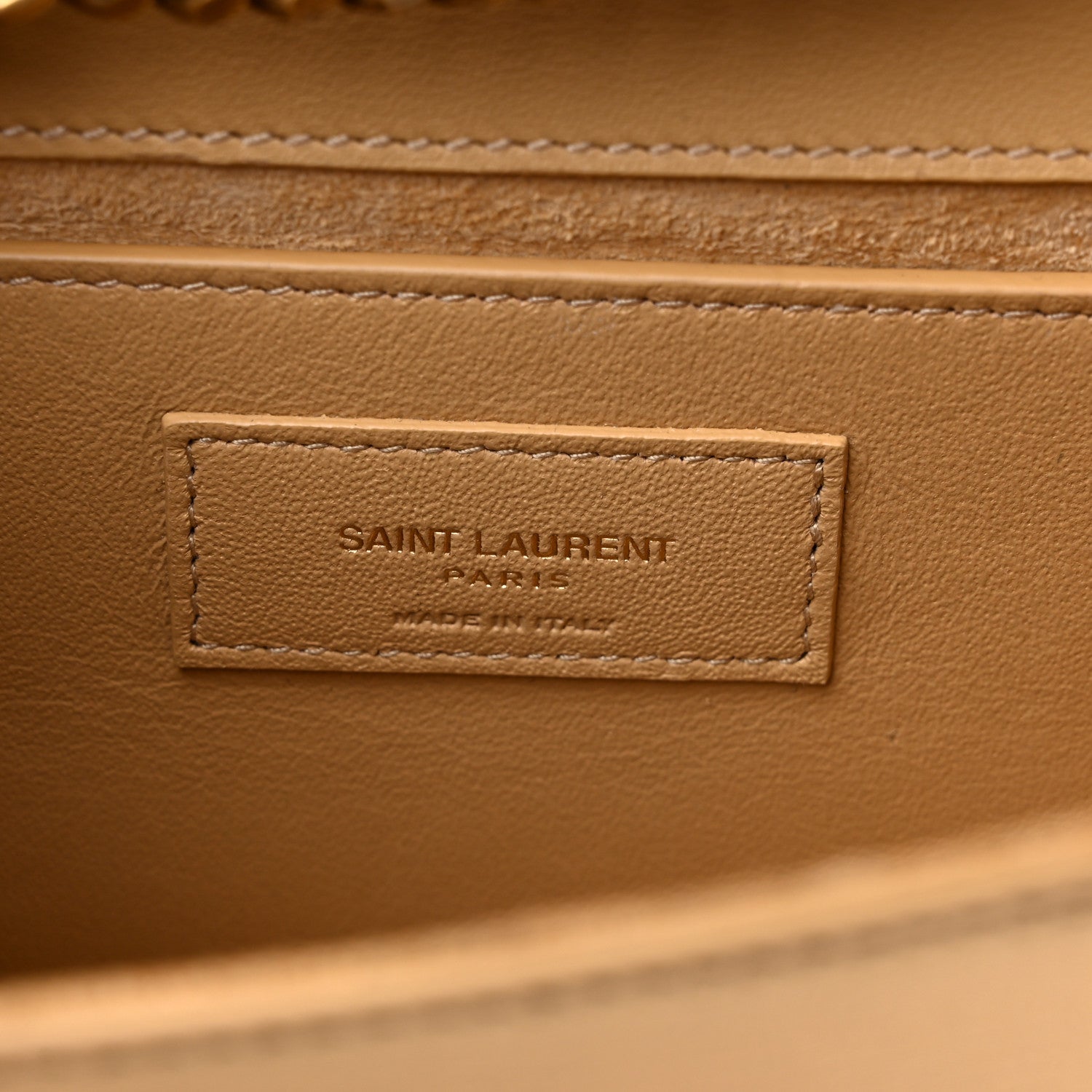 Saint Laurent Metallic Calfskin Small Classic Monogram Kate Tassel Satchel Gold 6 of 12