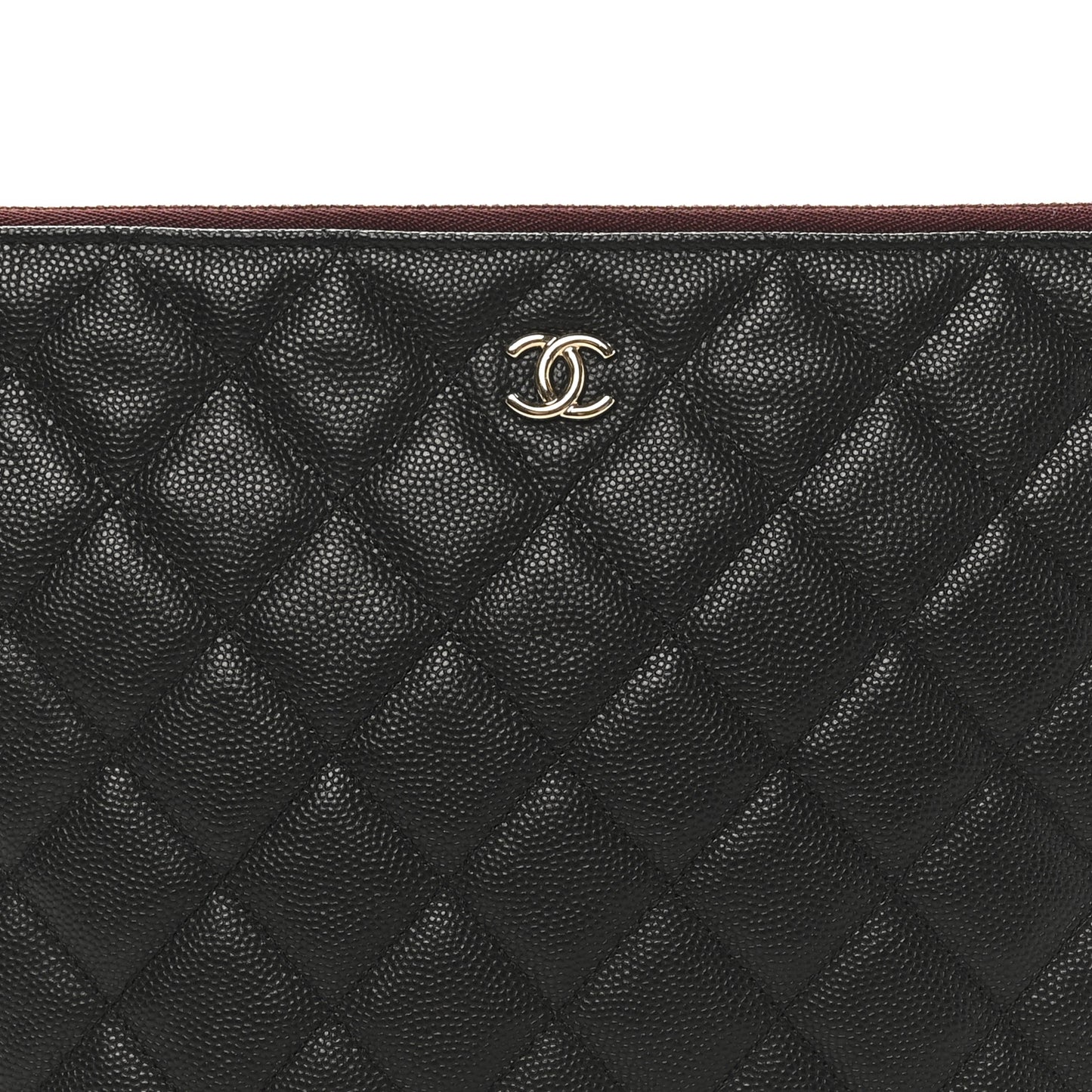 Caviar Quilted Medium Cosmetic Case Black