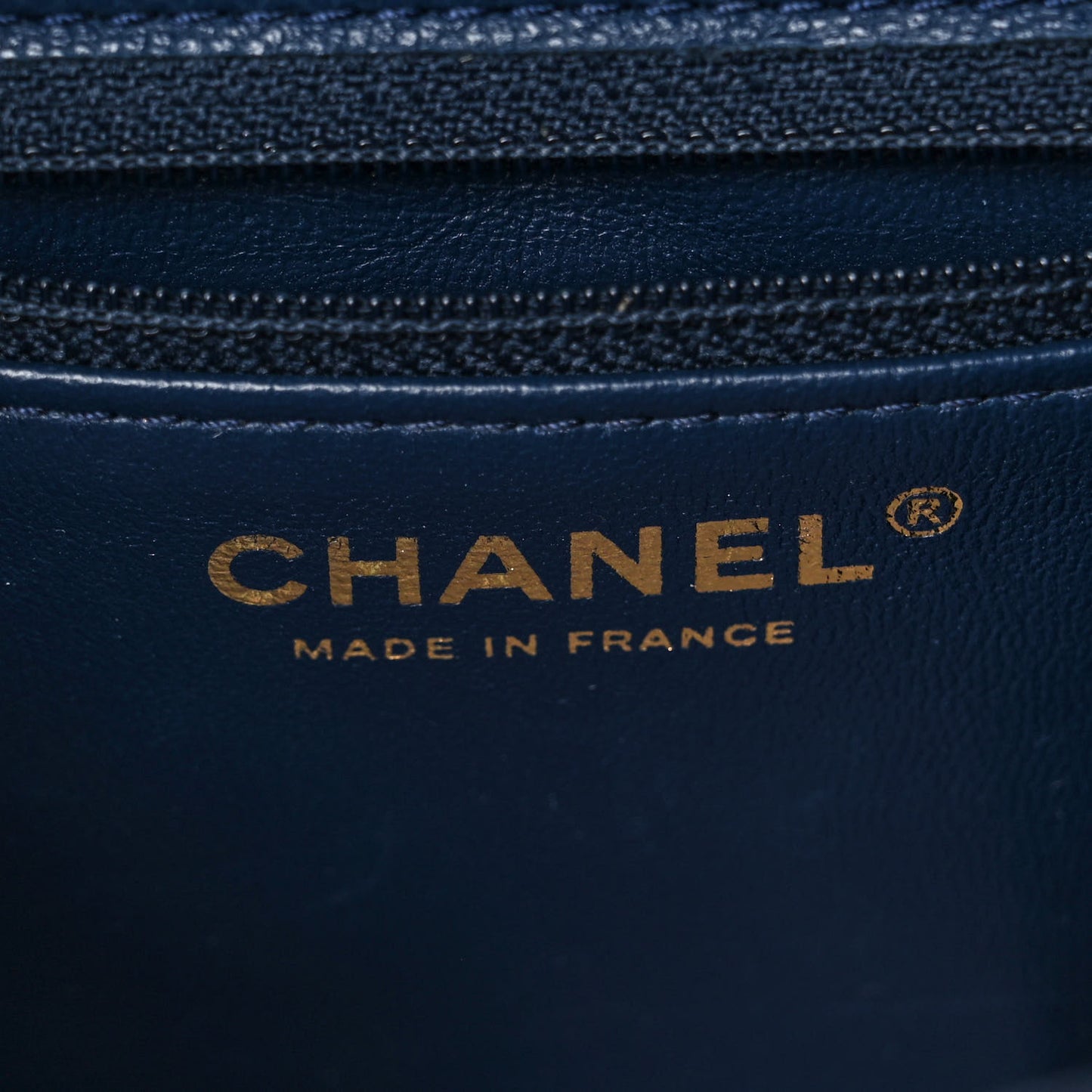 Caviar Quilted Mini Sweet Classic Flap Navy Blue