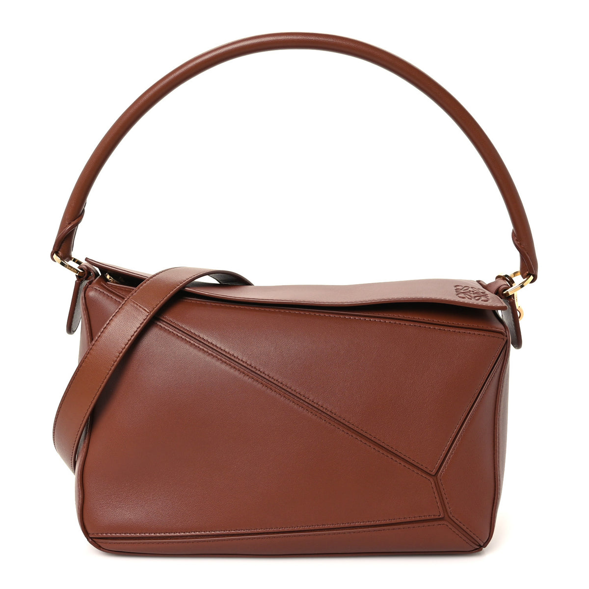 Loewe Nappa Lambskin Medium Featherlight Puzzle Bag Pecan 1 of 10