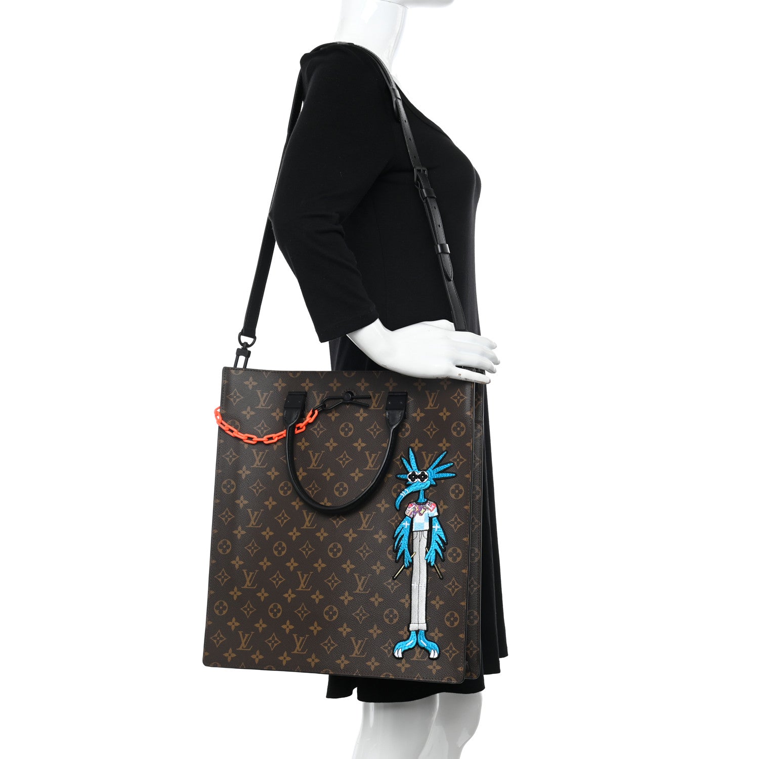 Louis Vuitton Monogram Embroidered Cartoon LV Friends Sac Plat 2 of 10