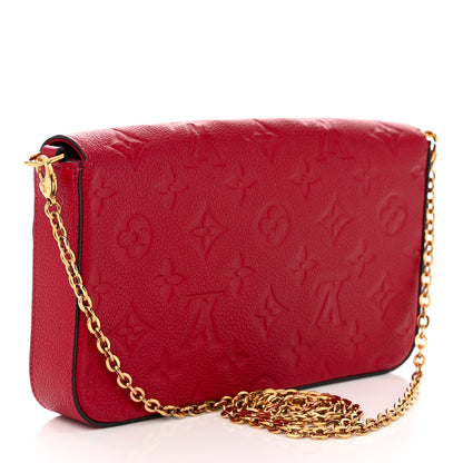 Louis Vuitton Empreinte Pochette Felicie Chain Wallet Scarlet 3 of 10