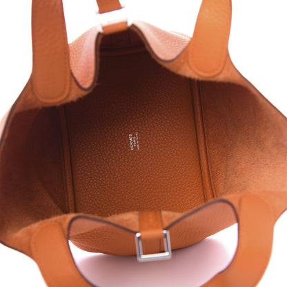 Hermes Taurillon Clemence Picotin Lock 18 PM Orange 5 of 11