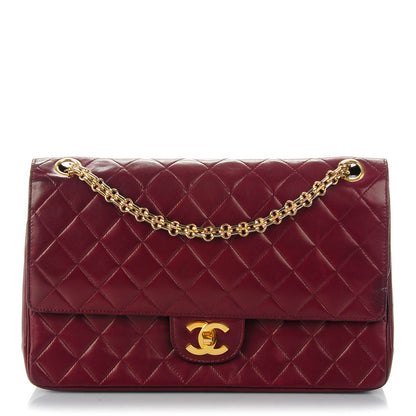 Chanel Lambskin Quilted Medium Double Flap Bijoux Chain Bordeaux 1 of 10