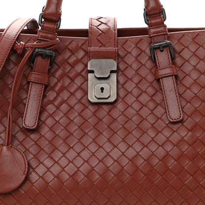 Bottega Veneta Light Calf Intrecciato Small Roma Dark Red 8 of 8