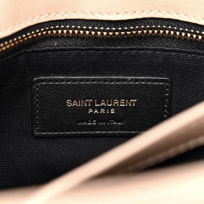 Saint Laurent Calfskin Y Quilted Monogram Toy Loulou Crossbody Bag Nude Powder 7 of 15