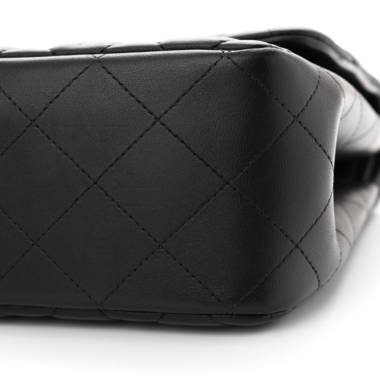 Lambskin Quilted Jumbo Double Flap So Black