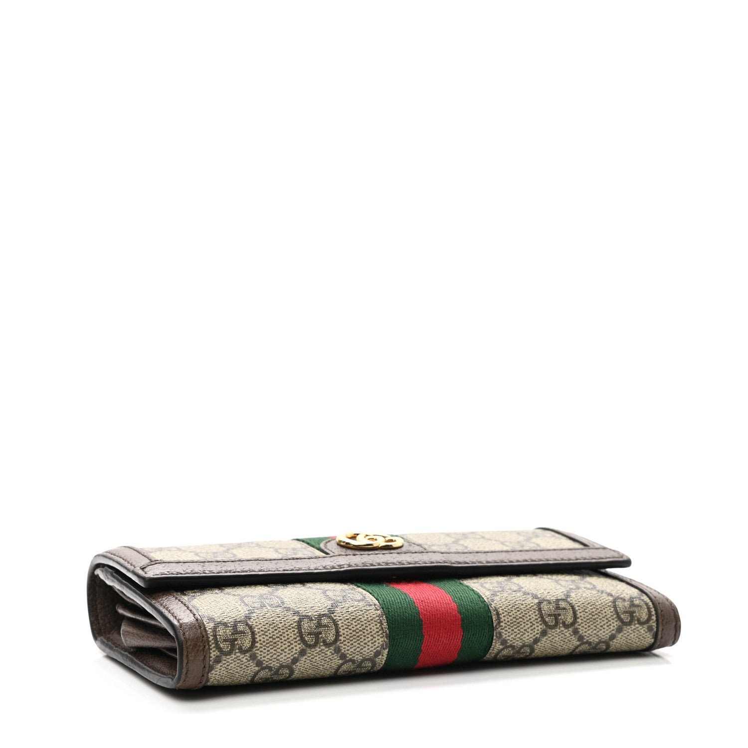 Gucci GG Supreme Monogram Web Ophidia Continental Wallet Brown 4 of 9