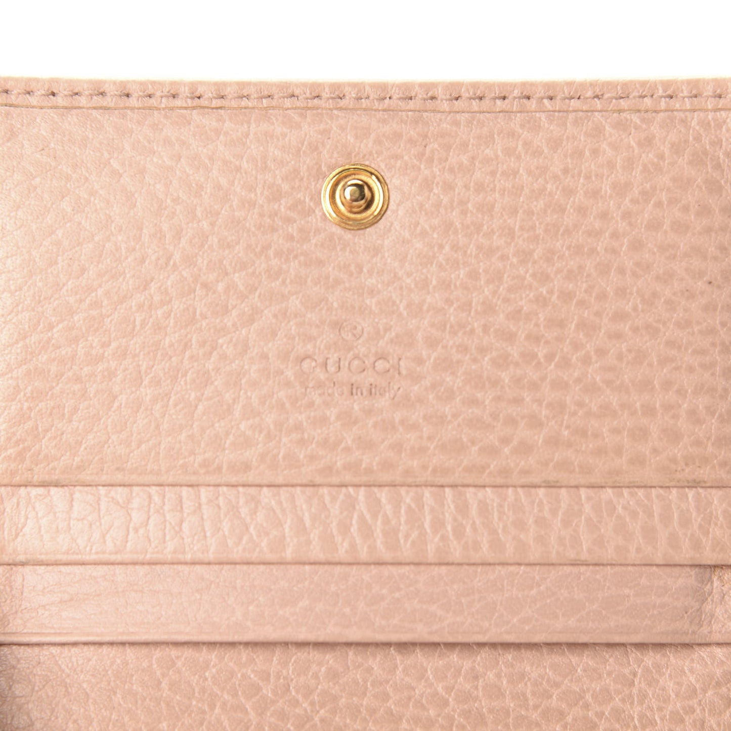 Dollar Calfskin GG Marmont Card Case Perfect Pink