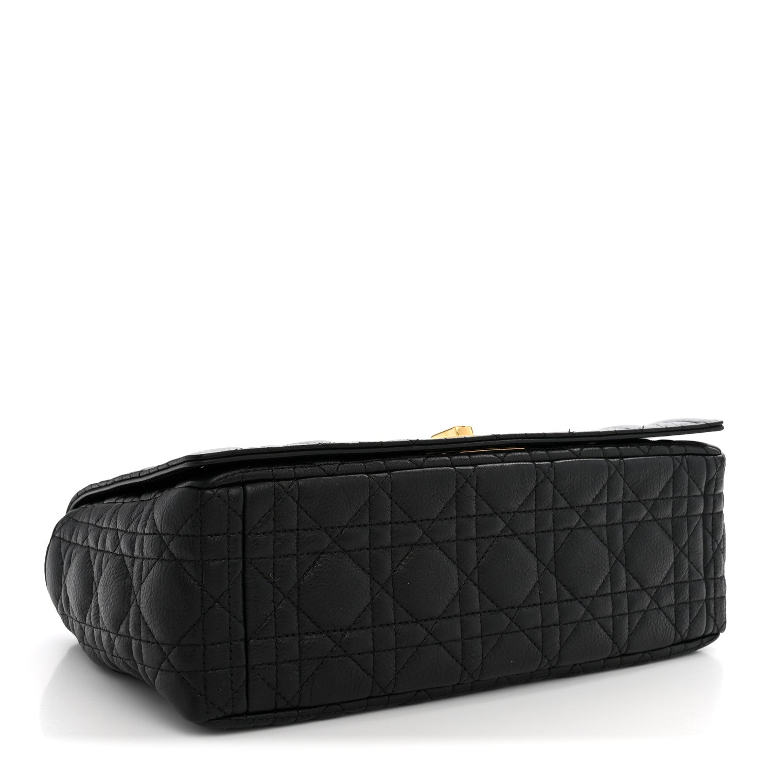 Christian Dior Grained Calfskin Cannage Large Caro Bag Black 4 of 11